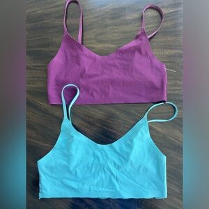2 Victoria’s Secret bralettes, turquoise and burgundy, size S, NWOT